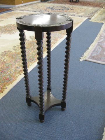 English Oak Plant Stand barley