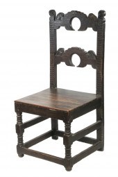 ENGLISH OAK SIDE CHAIR Late 17