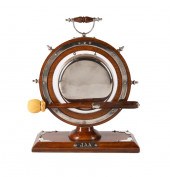 ENGLISH OAK & SILVERPLATE DINN