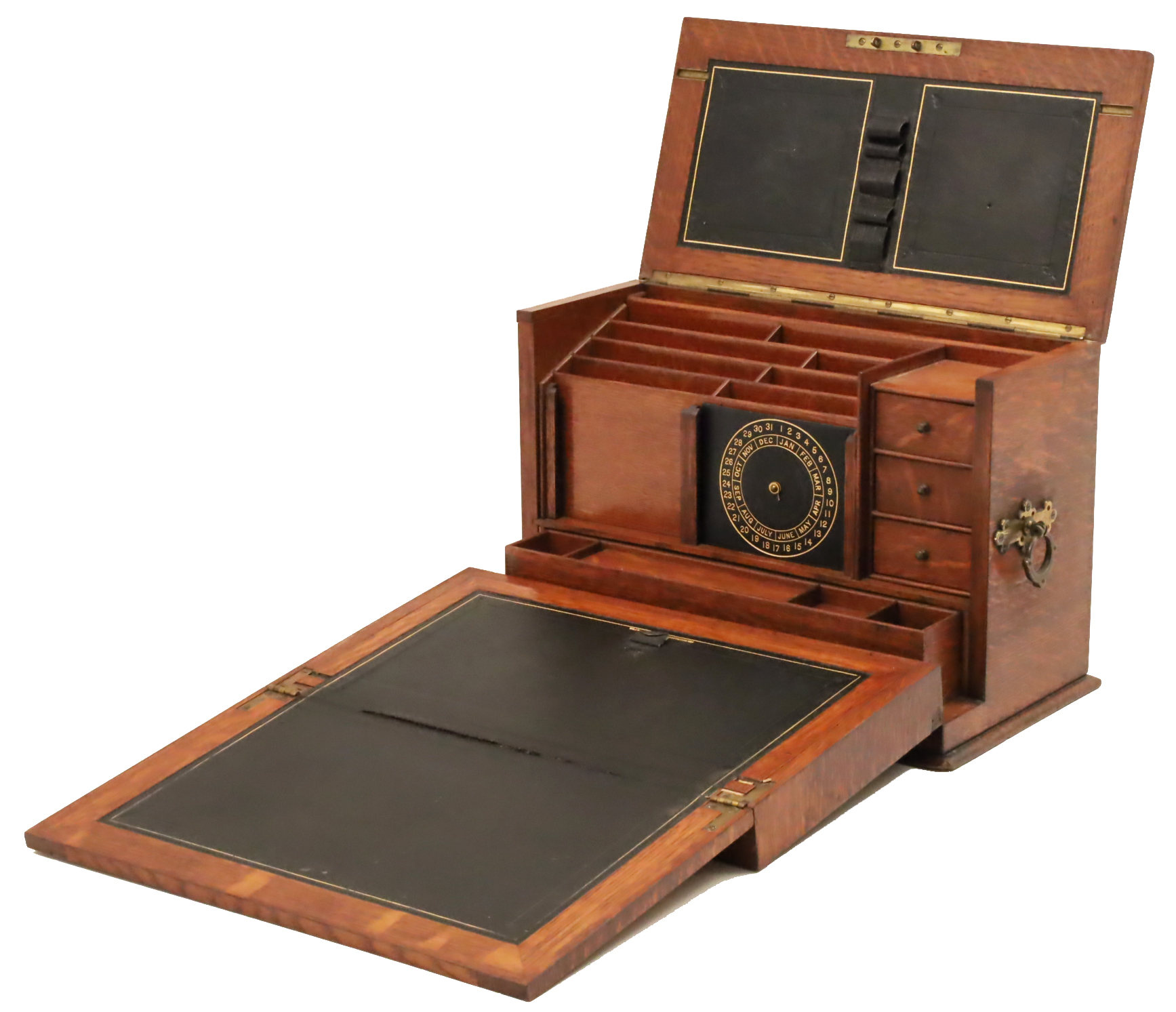 ENGLISH OAK STATIONARY BOX LAP DESK
