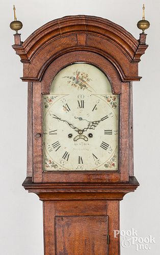 ENGLISH OAK TALL CASE CLOCK,