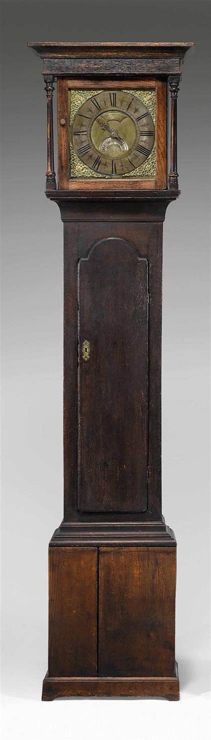 English oak tall case clock    19th