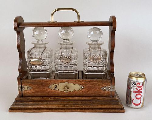 ENGLISH OAK TANTALUS, STERLING