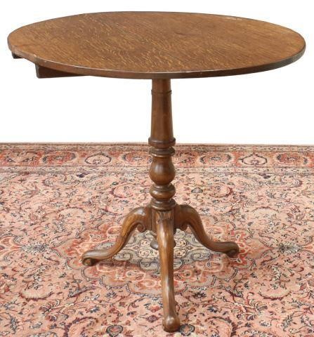 ENGLISH OAK TILT-TOP TEA