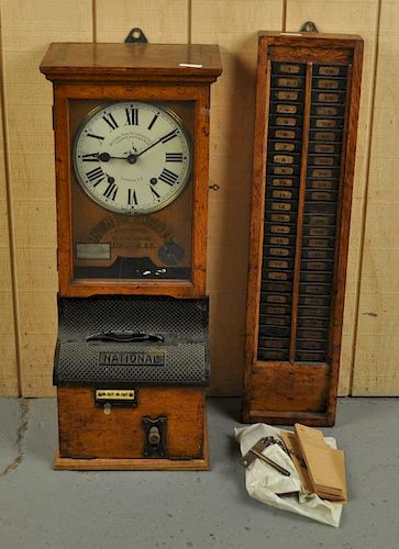 ENGLISH OAK WALL TIME CLOCK WITH
