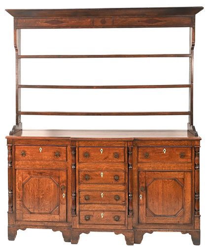ENGLISH OAK WELSH CUPBOARD IN TWO