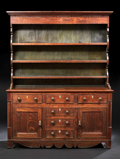 English Oak Welsh Dresser,  late