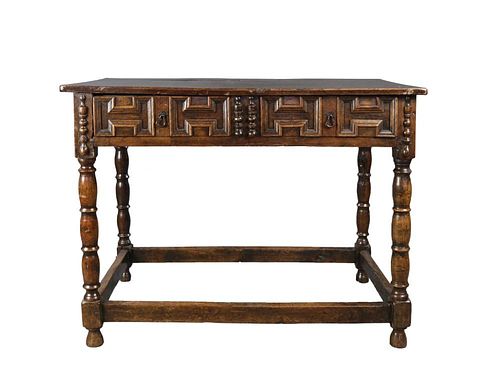 ENGLISH OAK WRITING DESK/ SIDE