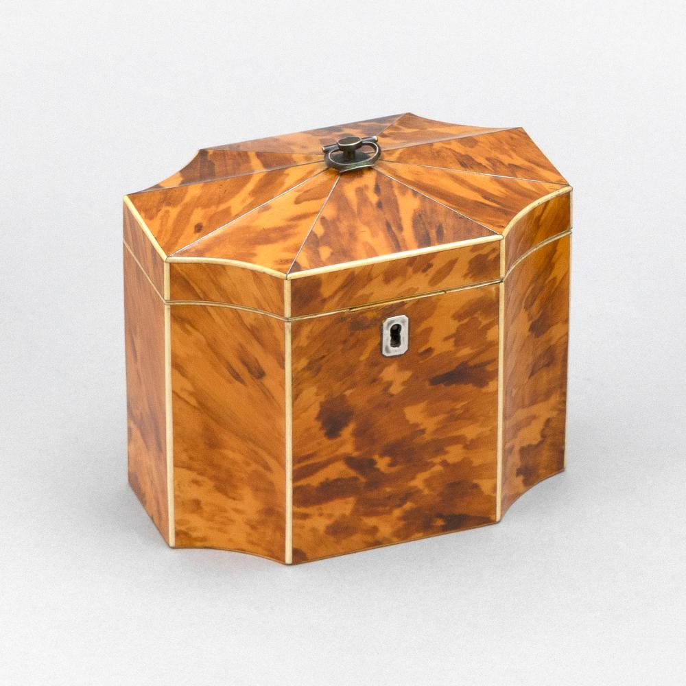 ENGLISH OCTAGONAL TEA CADDY 19TH