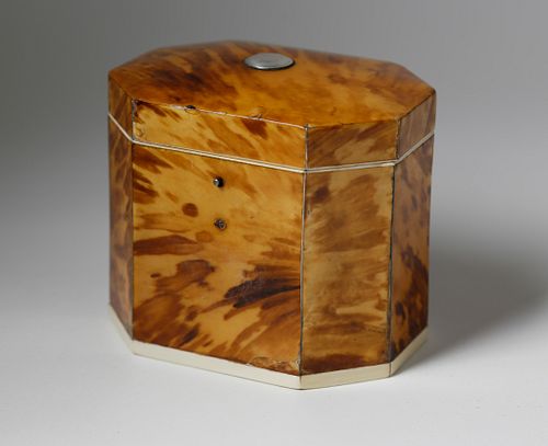 ENGLISH OCTAGONAL TORTOISESHELL TEA