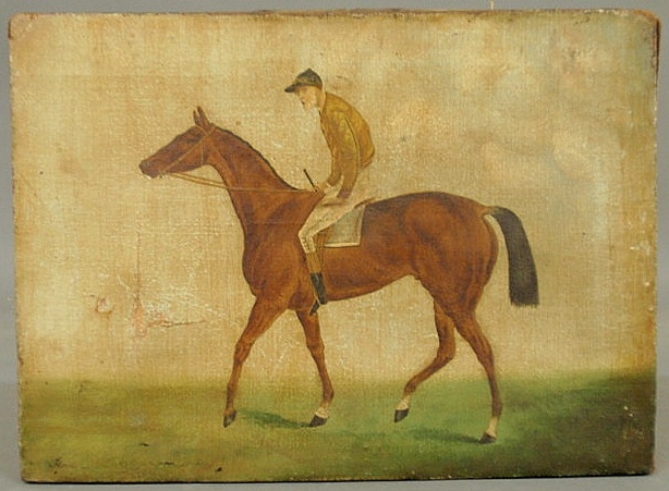 English oil on canvas painting of a
