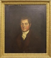 English oil on canvas portrait