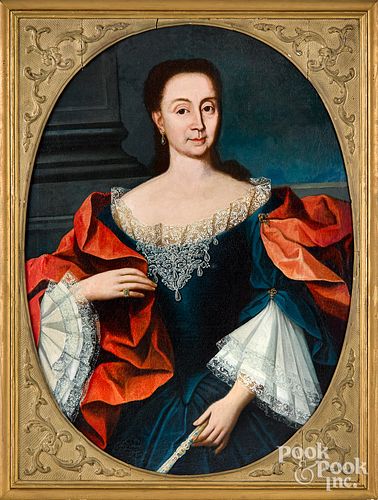 ENGLISH OIL ON CANVAS PORTRAIT OF A