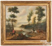 ENGLISH OIL ON CANVAS STAG HUN