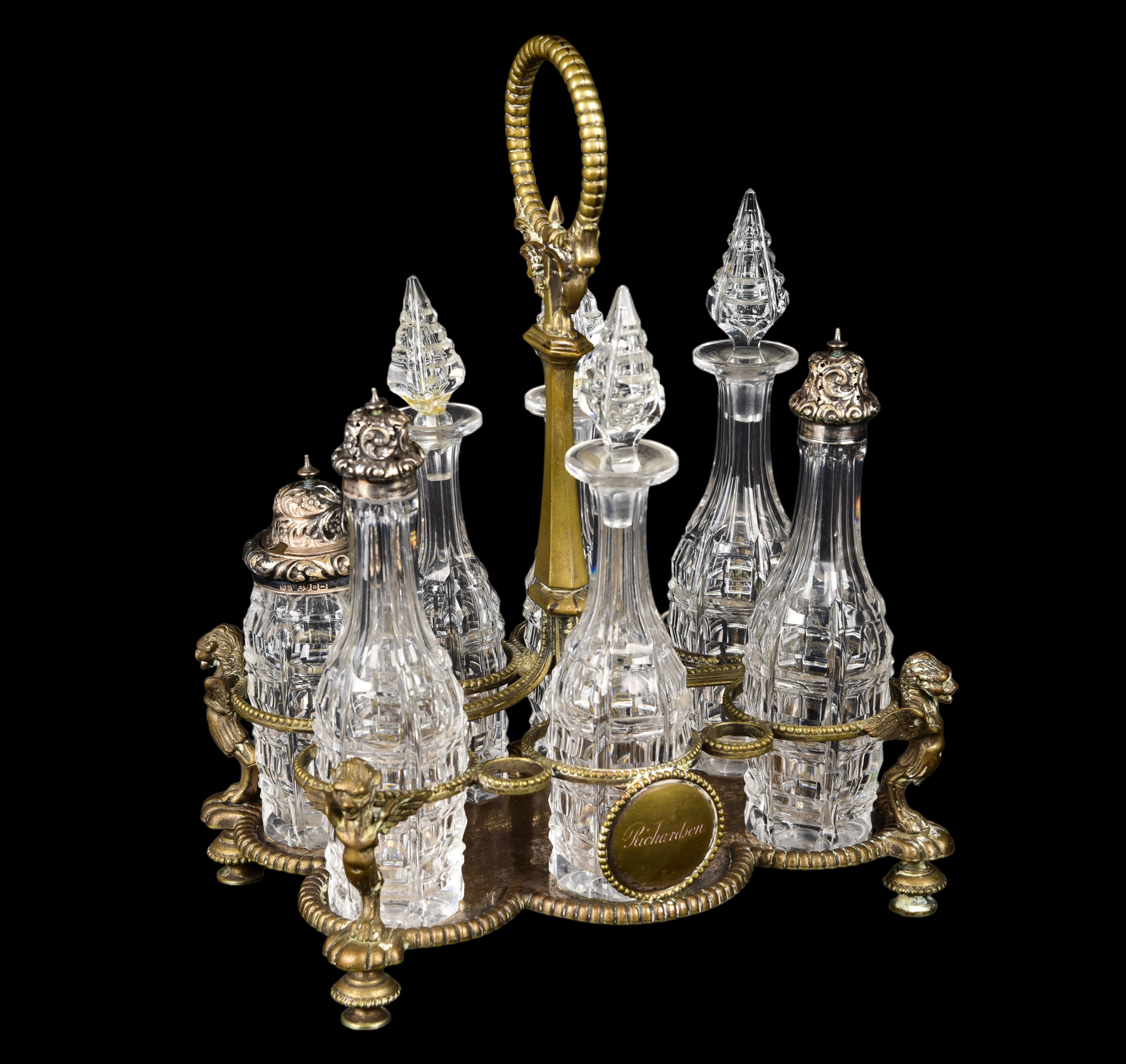English oil & vinegar cruet set,