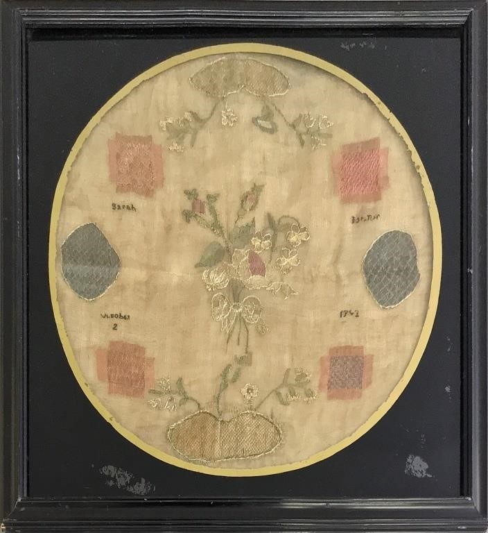 English oval darning sampler