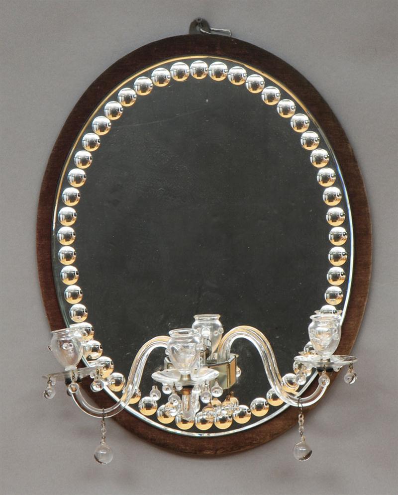 ENGLISH OVAL GLASS AND VELVET