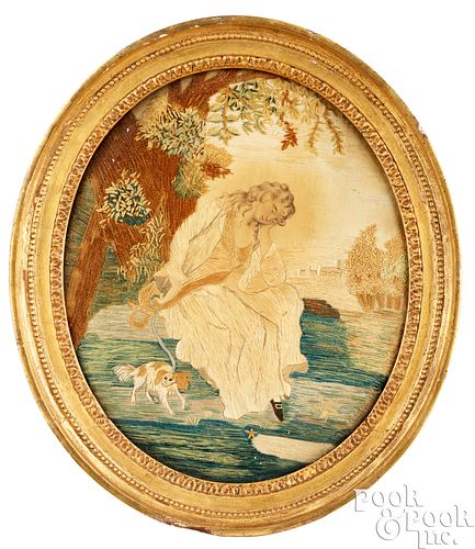 ENGLISH OVAL SILK ON SILK