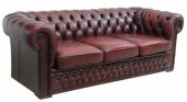 ENGLISH OXBLOOD LEATHER CHESTE