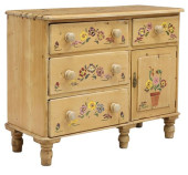 ENGLISH PAINT DECORATED PINE C