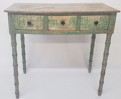 ENGLISH PAINT DECORATED THREE