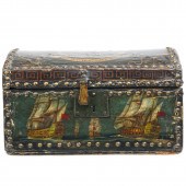 ENGLISH PAINTED CHEST, THE TOP