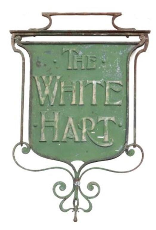 ENGLISH PAINTED METAL PUB SIGN 'THE