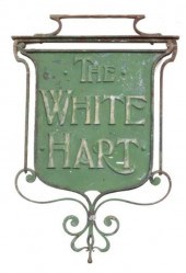 ENGLISH PAINTED METAL PUB SIGN