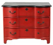 ENGLISH PAINTED PINE CHEST OF
