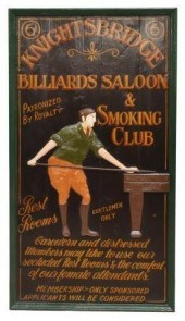 ENGLISH PAINTED WOOD BILLIARDS