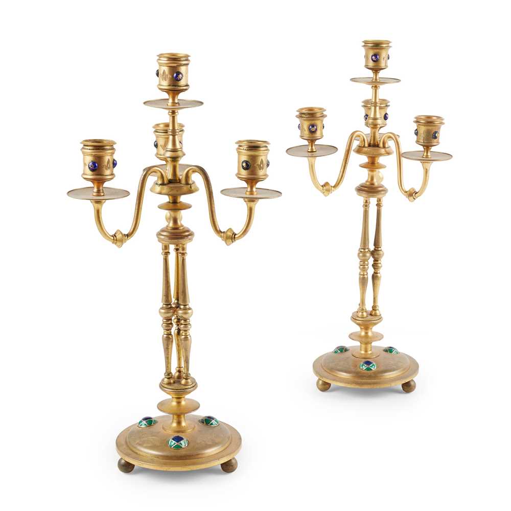 ENGLISH PAIR OF CANDELABRA, CIRCA