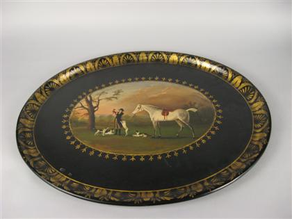 English papier mache lacquer tray