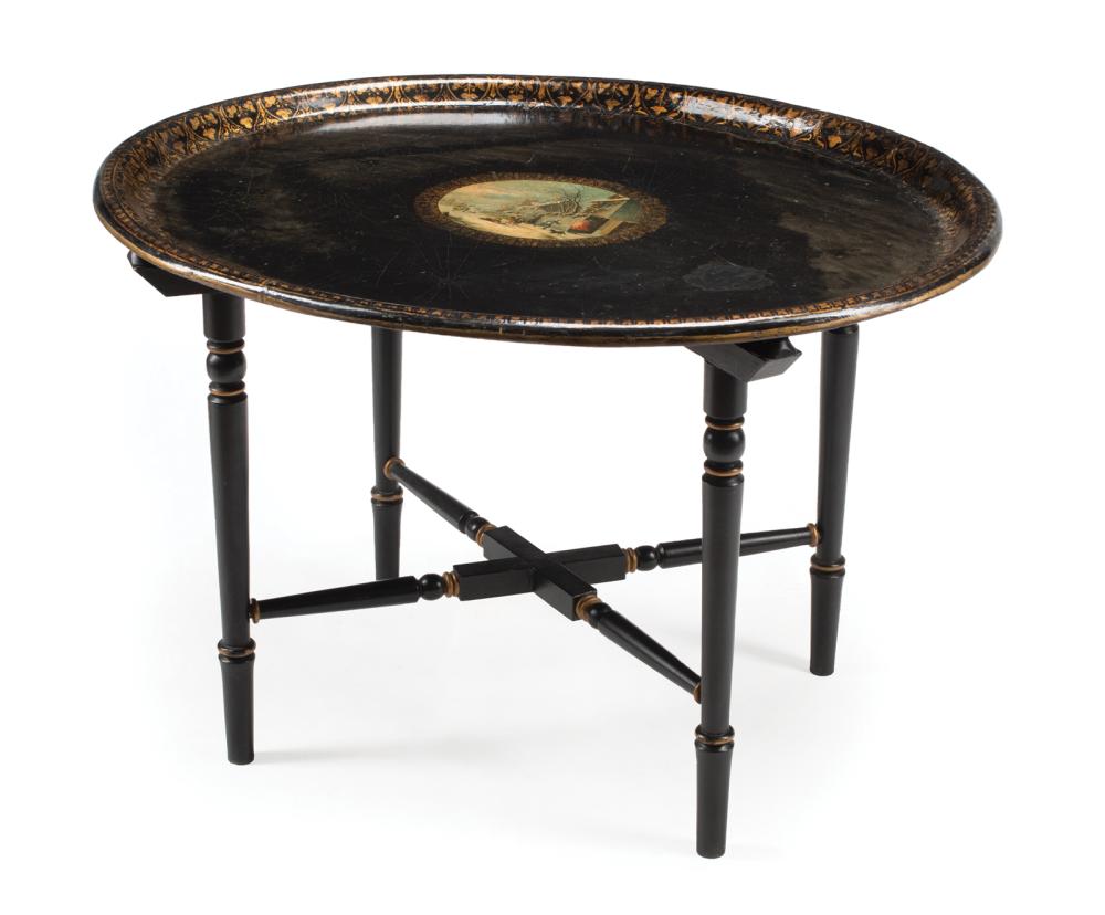 ENGLISH PAPIER MACHE OVAL