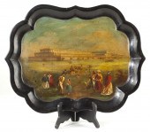 English Papier Mache Painted T