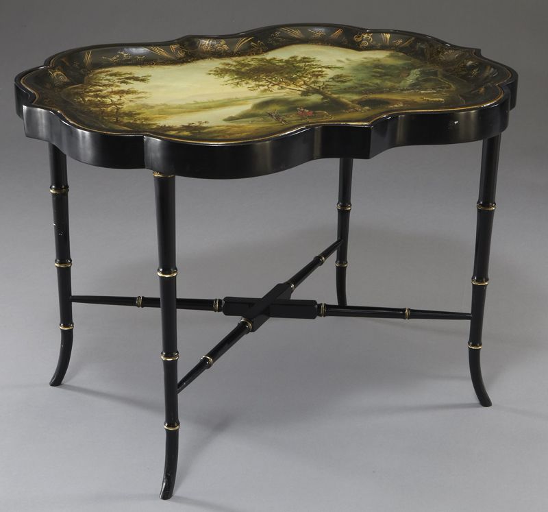 English papier mache tray on