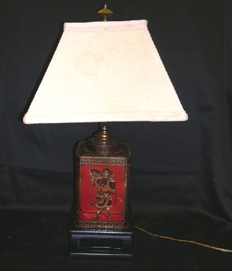 English Parcel-Gilt Red and Black