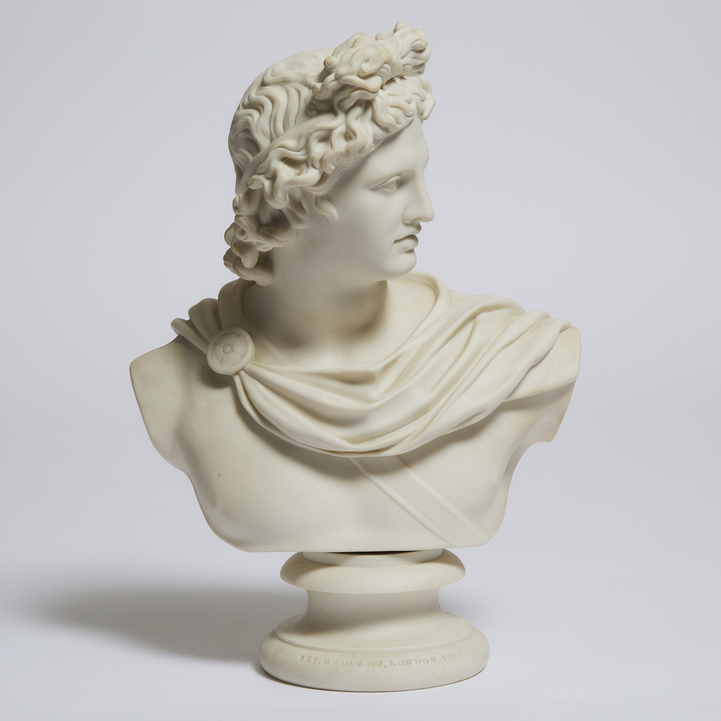 English Parian Bust of Apollo, C.