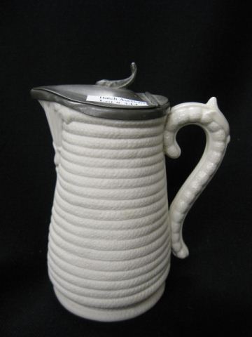 English Parian Syrup Pitcher eel