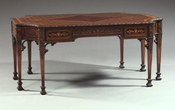 English Parquetry Inlaid Mahogany