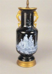 English pate-sur-pate vase