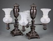 ENGLISH PATINATED BRONZE TWO-L
