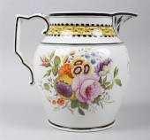 ENGLISH PEARLWARE MONOGRAMMED