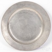 ENGLISH PEWTER CHARGER, 18TH C