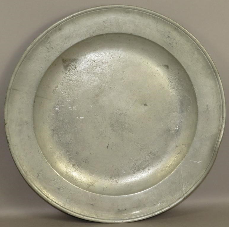 ENGLISH PEWTER CHARGER BY BURFORD &