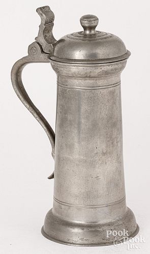 ENGLISH PEWTER FLAGON, CA.