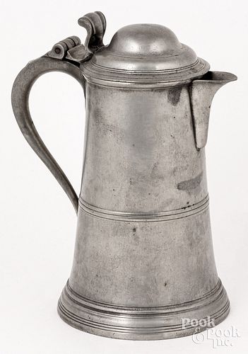 ENGLISH PEWTER FLAGON, CA.