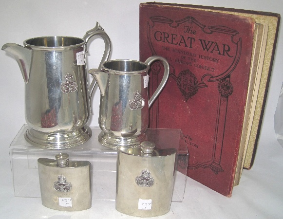 English Pewter large & Small Jugs