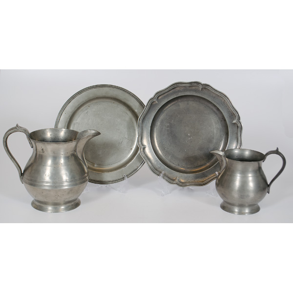 English Pewter Pitchers and