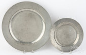 ENGLISH PEWTER PLATE AND CHARG