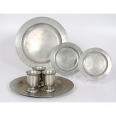 English Pewter Servers Plates